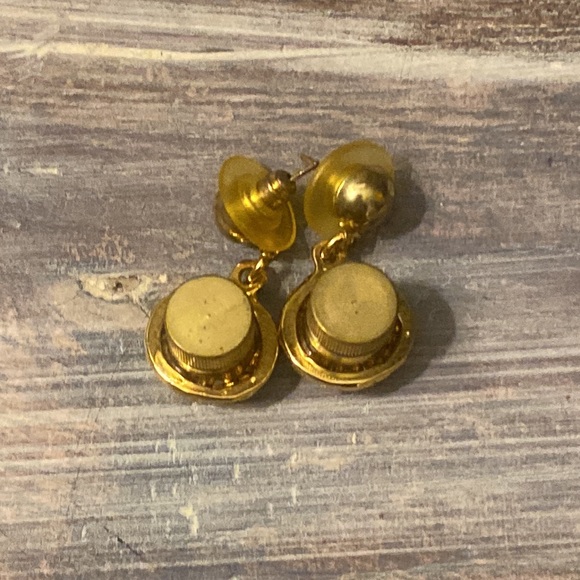 Vintage golden wallet and earrings - Picture 4 of 9